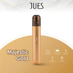 Jues Device สี Majestic Gold มีสีทองที่หรูหราและเปรียบเสมือนทรัพย์สมบัติ สีทองนี้แสดงถึงความมั่งคั่งและความสำคัญที่มีค่า