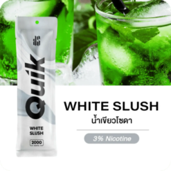 KS Quik 2000 Puffs White Slush: รสชาติที่หวานและหนาวของรสน้ำเขียวโซดาทำให้คุณรู้สึกสดชื่น
