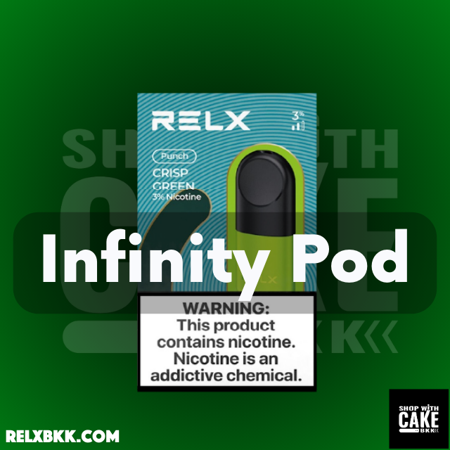 RELX Infinity Pod ราคาส่ง หัวพอตน้ำยายอดนิยม หัวพอทไม่รั่วไม่ซึม รสชาติดี คุ้มทุกคำที่สูบ ขายราคาถูก ส่งด่วน กทม มีกลิ่นให้เลือกมากกว่า 30 กลิ่น ขายราคาส่ง
