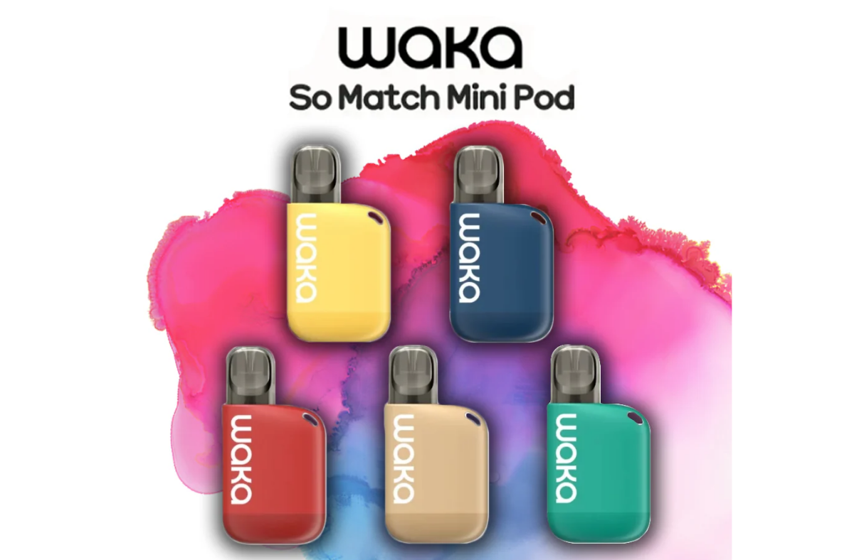 WAKA soMatch Mini WAKA soMatch Mini ได้รับความนิยมเนื่องจากความสะดวกสบายและความพกพาที่ง่าย เหมาะสำหรับผู้ที่ต้องการสูบบุหรี่ไฟฟ้าอย่างมีสไตล์