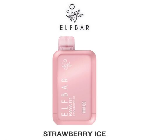 ELFBAR RAYA D1 กลิ่น Strawberry Ice (สตรอว์เบอร์รี่): กลิ่นสตรอว์เบอร์รี่ หวานอมเปรี้ยว เย็นตามนิดๆ