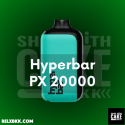 Hyperbar PX 20000 Puffs พอตใช้แล้วทิ้งรุ่นใหม่ ใหญ่กว่าเดิม เพิ่มเติมคือหน้าจอ LED แสดงผลสถานะการใช้งาน ขายพอตไฮเปอร์บาร์ PX 20000 คำ ราคาถูก ส่งด่วน กทม แมส แกร็บ ไลน์แมน
