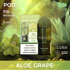 Moood Pod Aloe Grape : กลิ่นว่านหางจระเข้องุ่น ผสมผสานความหวานขององุ่นกับว่านหางจระเข้ในแบบฉบับที่เย็นและสดชื่น