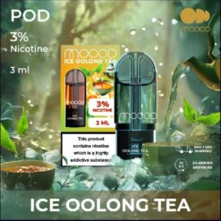 Moood Pod Ice Oolong Tea : กลิ่นชาอู่หลงเย็น รสชาติของชาอู่หลงคลาสสิกผสมกับความเย็นสดชื่น, ให้ความหอมละมุนลิ้น