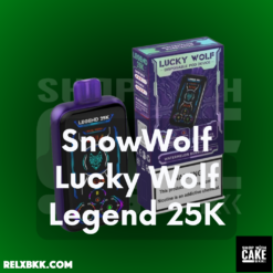 Lucky Wolf Legend 25K พอตใช้แล้วทิ้งจาก SnowWolf 25000 คำ รุ่นใหม่ ใหญ่ขึ้น มีหน้าจอ LED Lucky Wolf ขาย 25000 Puffs ราคาถูก ส่งด่วน กทม แมส แกร็บ ไลน์แมน