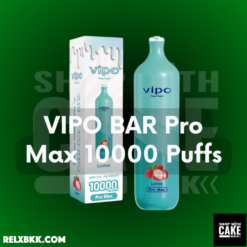 Vipo Bar Pro Max 10000 Puffs พอตจมูกใช้แล้วทิ้ง รุ่นใหญ่ ใหม่ล่าสุดจาก Vipo สูดได้เต็มๆ ขายพอตจมูก Vipo Max 10000 คำ ราคาถูก ส่งด่วน แมส แกร็บ ไลน์แมน