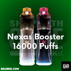 Nexas Booster 16000 Puffs พอตใช้แล้วทิ้งจากแบรนด์ Nexas มาพร้อมกับ 20ml มีให้เลือกถึง 18 กลิ่น ของแท้ ราคาถูก ส่งด่วน กทม แมส แกร็บ ไลน์แมน มีโปรส่งฟรีพัสดุ