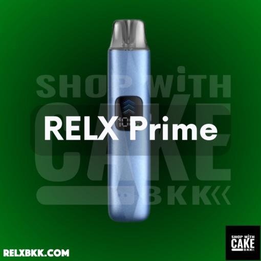 RELX Prime (รีแลค ไพร์ม) ราคาส่ง บุหรี่ไฟฟ้าพอตเปลี่ยนหัวแบบรีฟีล มีหน้าจอดิจิตอลแสดงสถานะ เติมน้ำยาหัวพอตได้ ขาย RELX Prime ราคาถูก ส่งด่วน กทม แมส แกร็บ