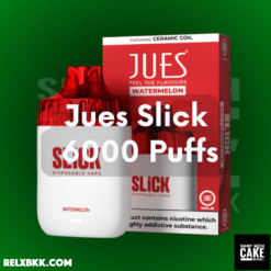 Jues Slick 6000 Puffs เป็นตัวเลือกที่ยอดเยี่ยมสำหรับผู้ที่มองหาพอตใช้แล้วทิ้ง ที่ใช้งานง่าย สะดวก และตอบโจทย์ทุกไลฟ์สไตล์ พร้อมส่งด่วน ทั่ว กทม.