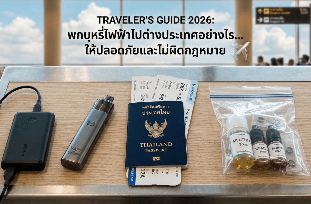 อัปเดตกฎหมายบุหรี่ไฟฟ้า โลกปี 2026 เช็กประเทศที่แบนและประเทศที่อนุญาต พร้อมเทคนิคการนำขึ้นเครื่องบินอย่างปลอดภัยตามมาตรฐาน FAA และ IATA