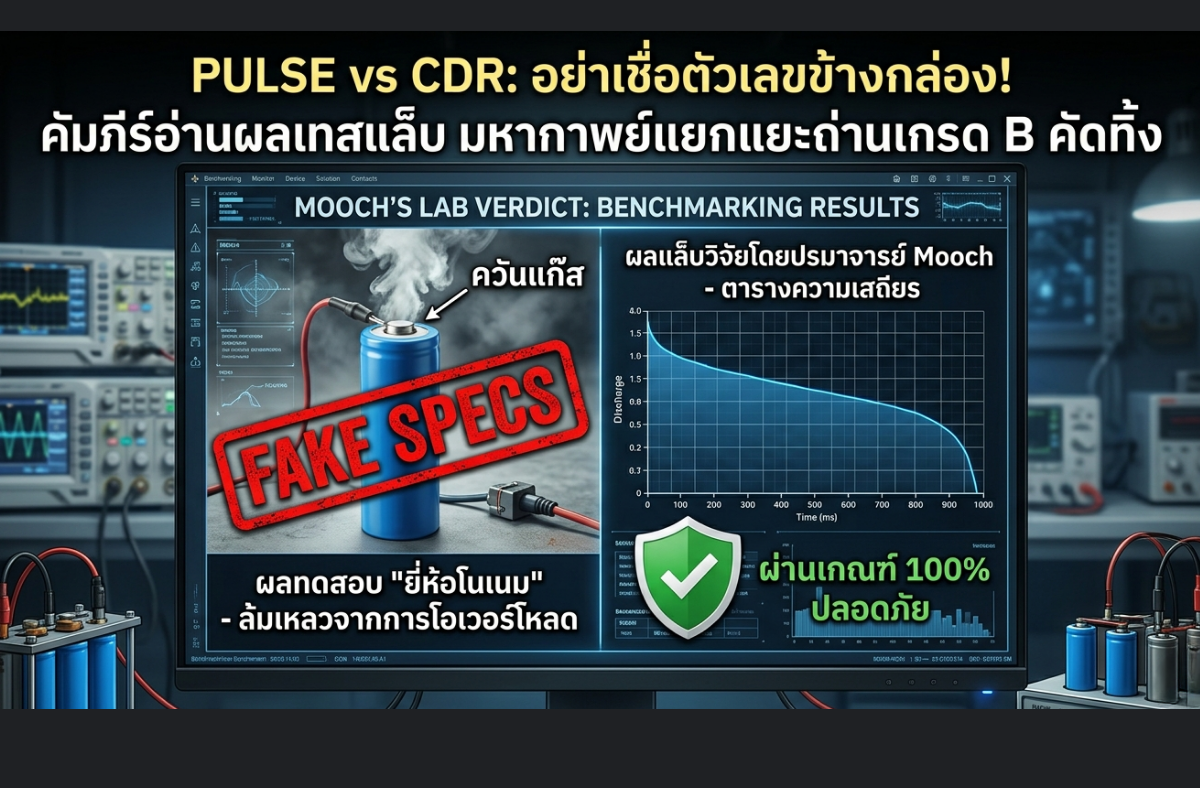ความต่างระหว่าง Max Pulse Rating และค่า CDR ที่แท้จริง พร้อมพารู้จักมาตรฐานผลแล็บระดับโลก วิธีเลือกซื้อ Battery ให้ปลอดภัย 100%